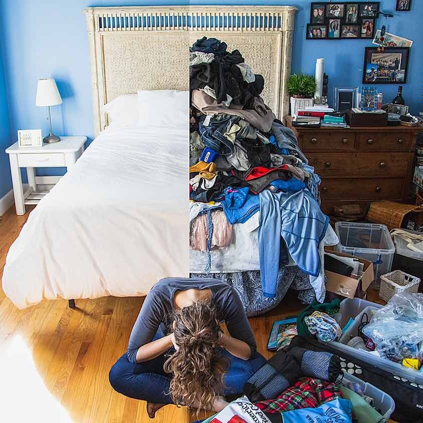 Clutter-free bedroom reduces chance of infestation